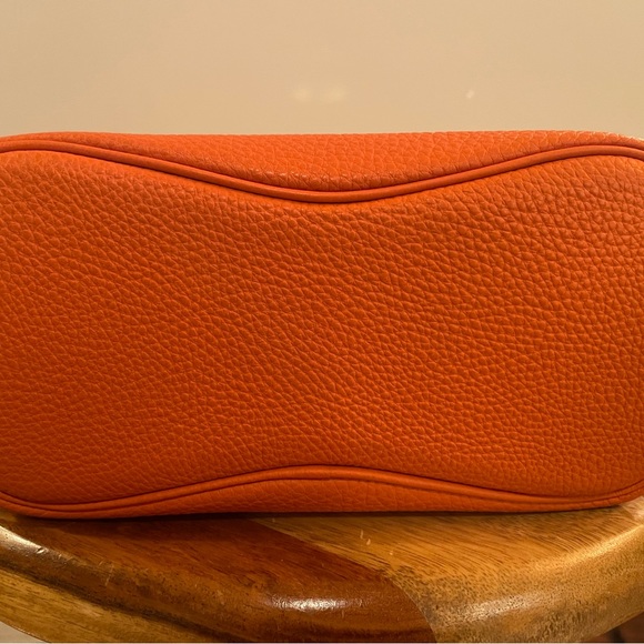 SOLD Hermes So Kelly 22 orange Clemence with GHW - Picture 10 of 12